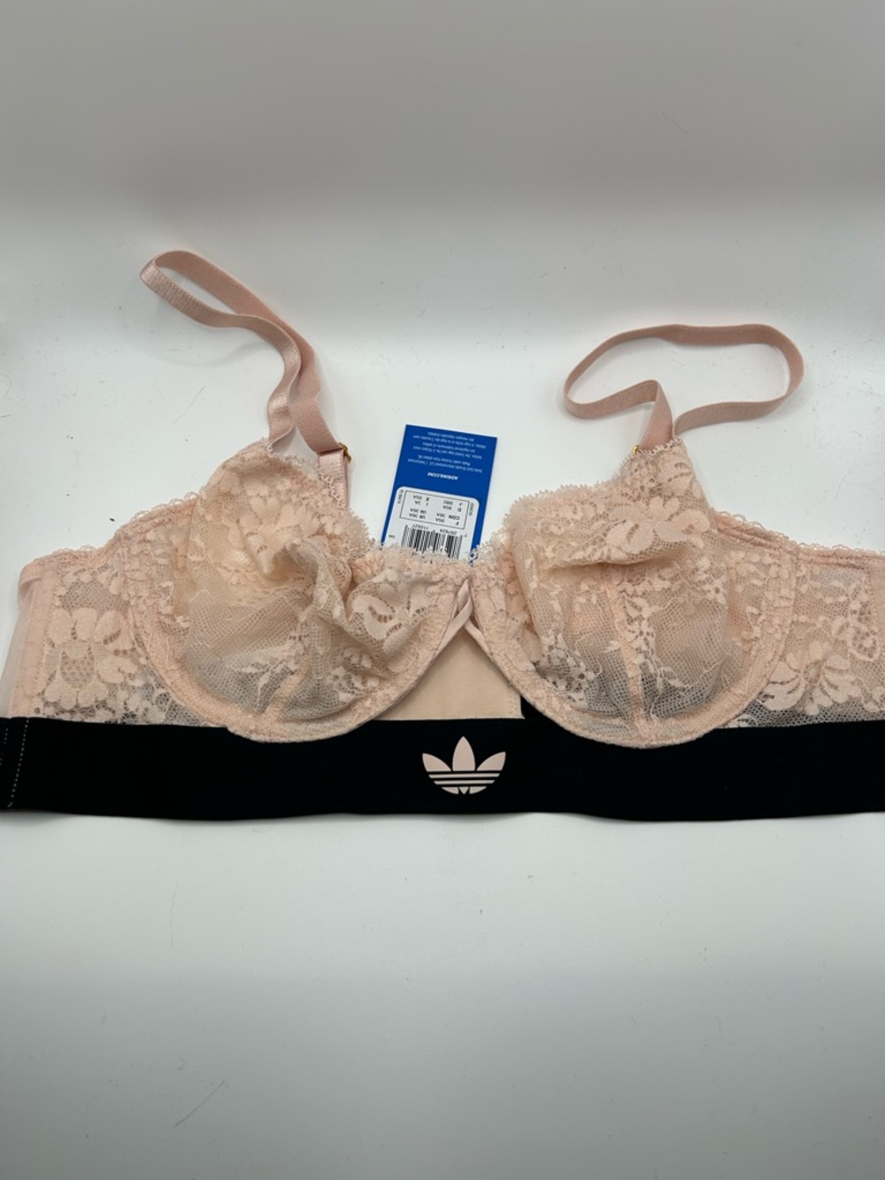 Adidas peach whip lace Demi bra NWT